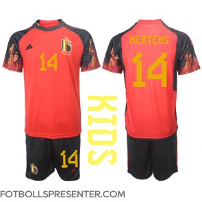 Belgien Dries Mertens #14 Hemmatröja Barn VM 2022 Kortärmad (+ korta byxor)